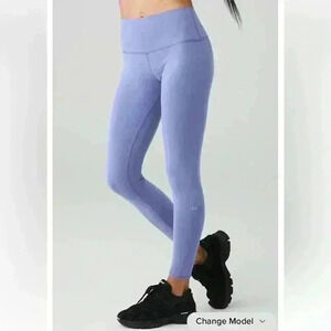 New with tags ALO 7/8 high-waist airbrush legging infinity blue $98 XXS